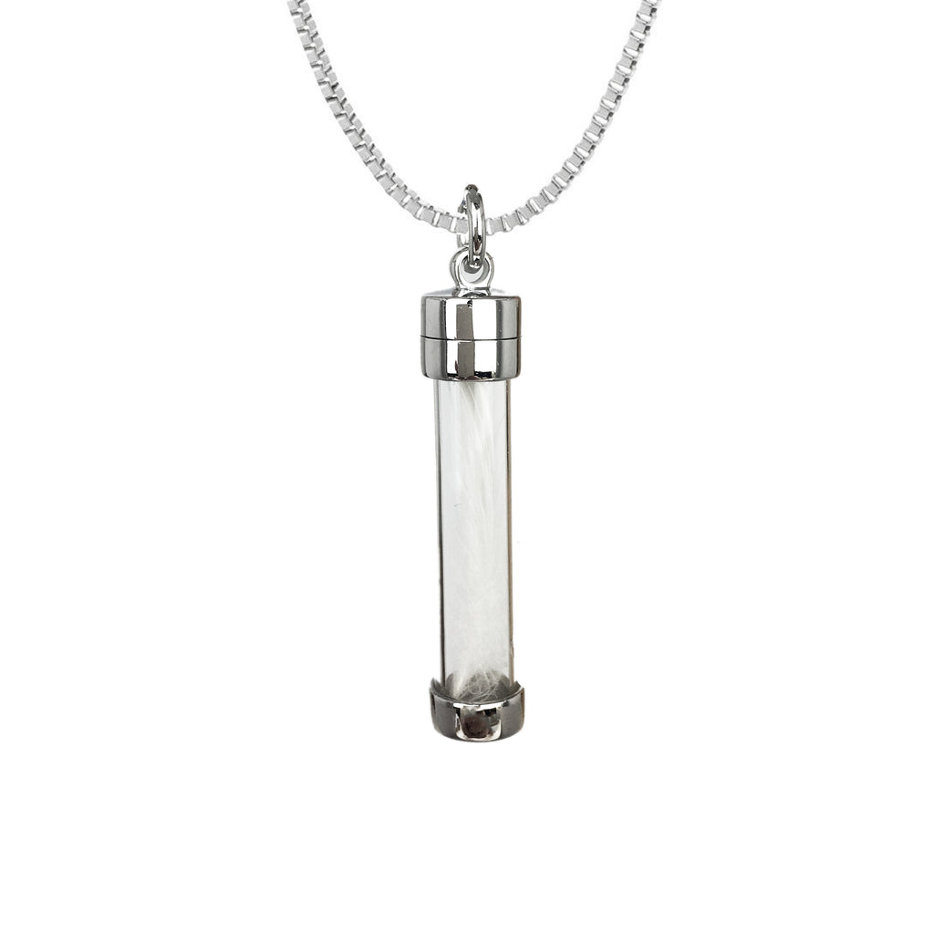Sterling Silver Glass Tall Locket 925 - www.sparklingjewellery.com