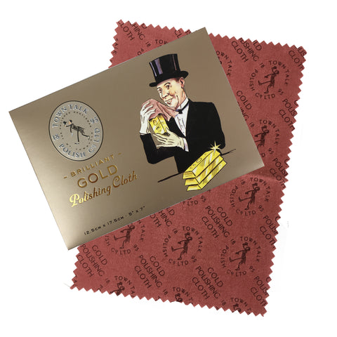 Town Talk Brilliant Gold Polishing Cloth - www.sparklingjewellery.com