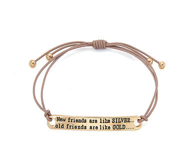 Gold Friends Bracelet - www.sparklingjewellery.com