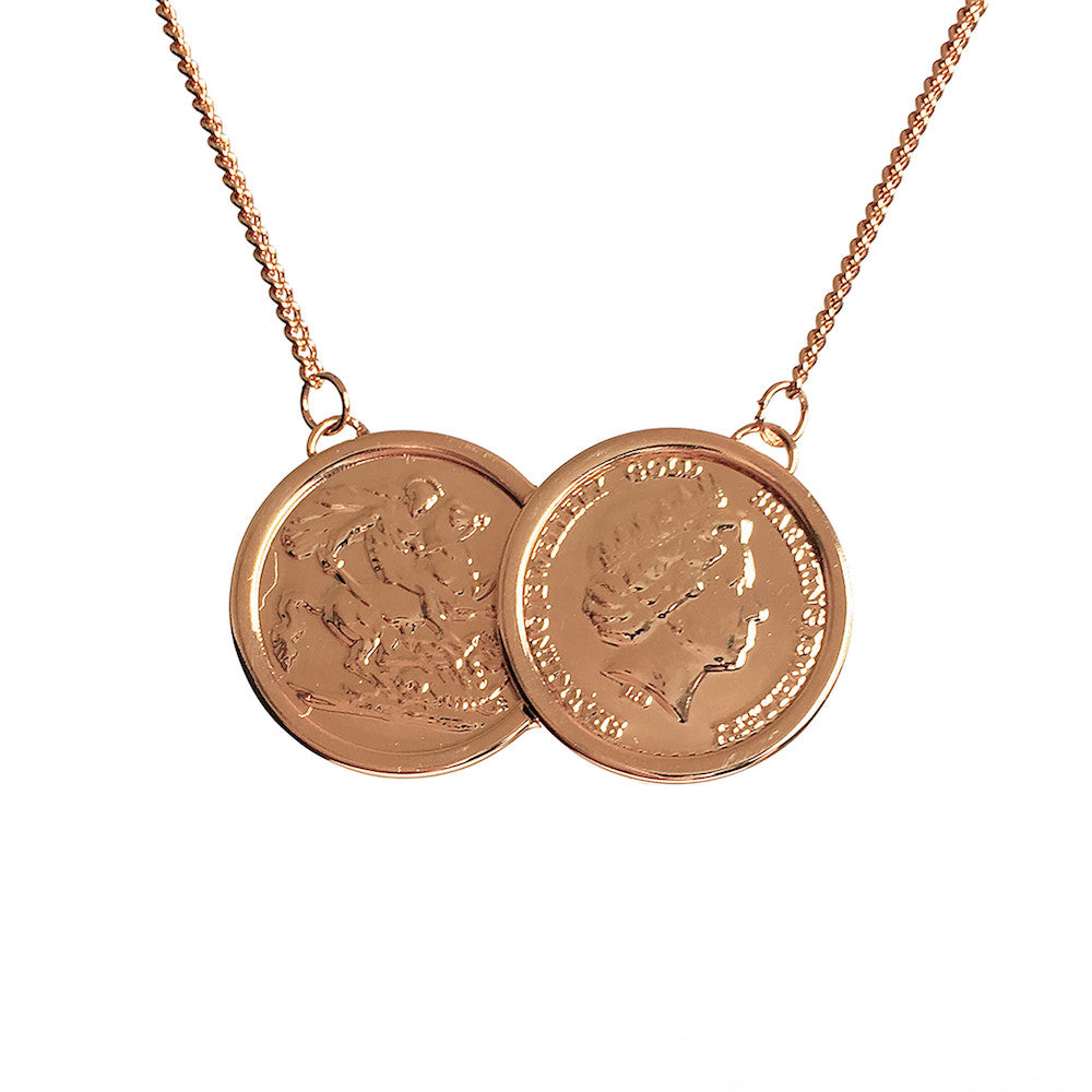 Copper coin necklace store