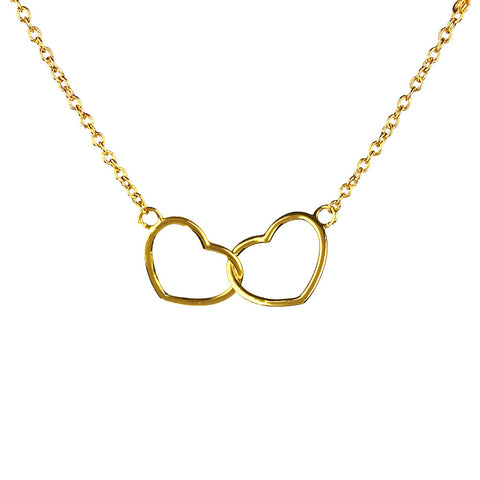 Kismet Two Heart Necklace - www.sparklingjewellery.com