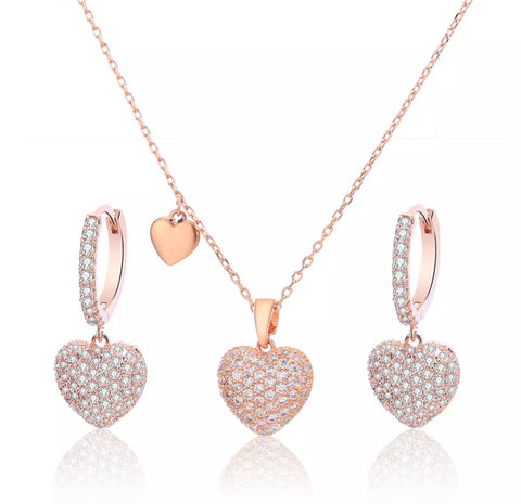 Heart Jewellery Set - www.sparklingjewellery.com