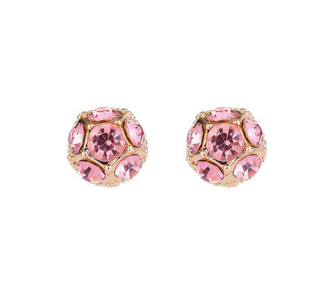 Pink Glitter Ball Earrings - www.sparklingjewellery.com