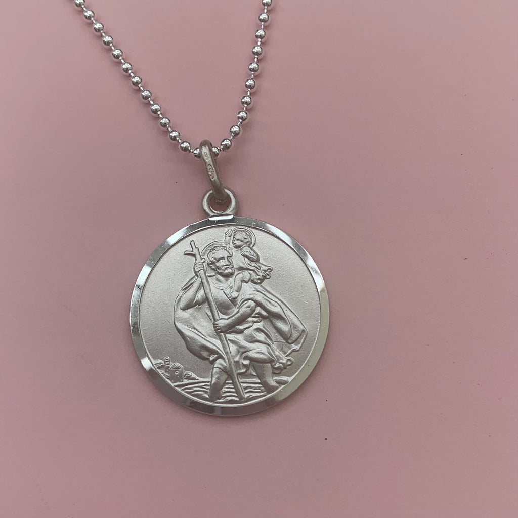 Silver St Christopher - www.sparklingjewellery.com