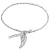 Sterling Silver Angel Wing Ankle Chain - www.sparklingjewellery.com