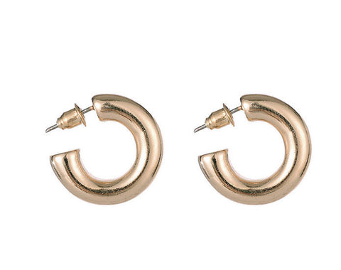 Chunky Gold Hoop Earrings - www.sparklingjewellery.com