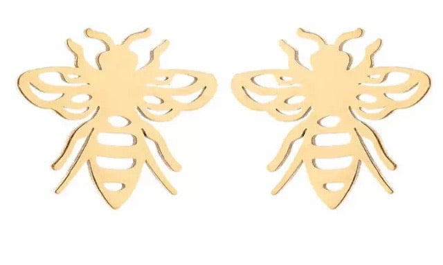 Worker Bee Earrings - www.sparklingjewellery.com