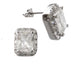 Emerald Cut Halo Earrings - www.sparklingjewellery.com