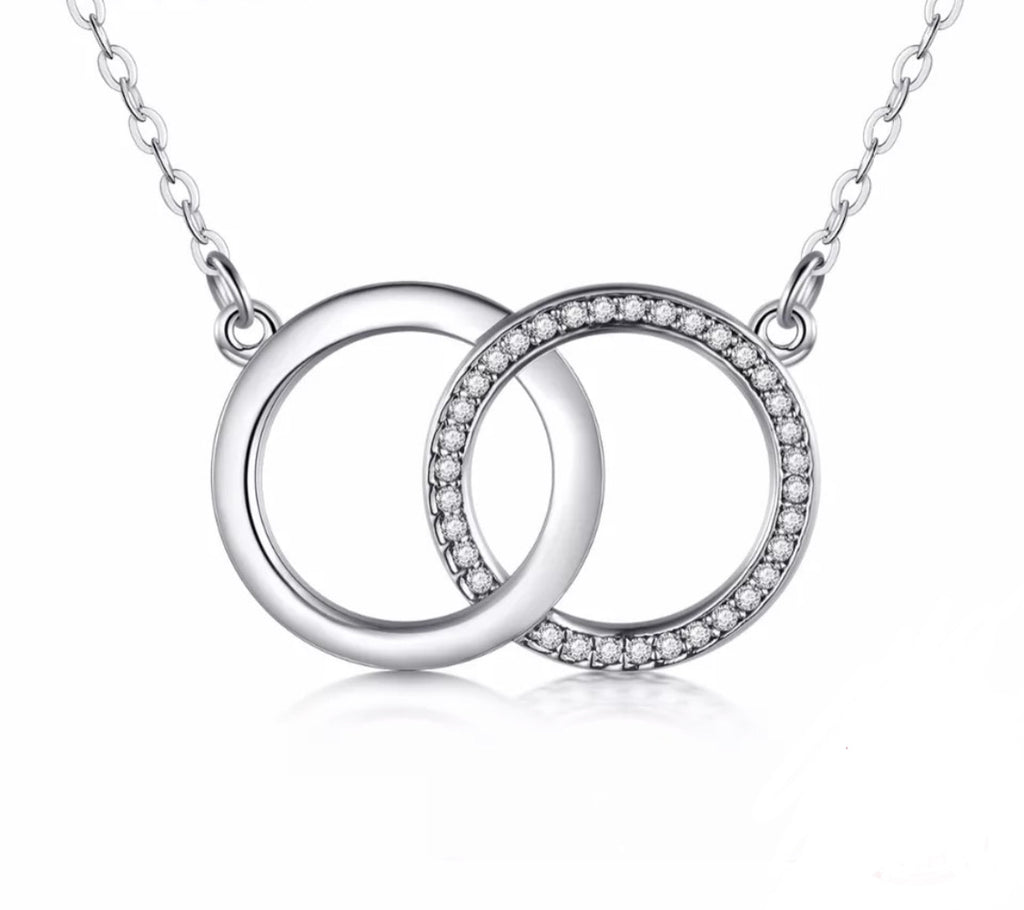 Sparkly Silver Karma Necklace - www.sparklingjewellery.com