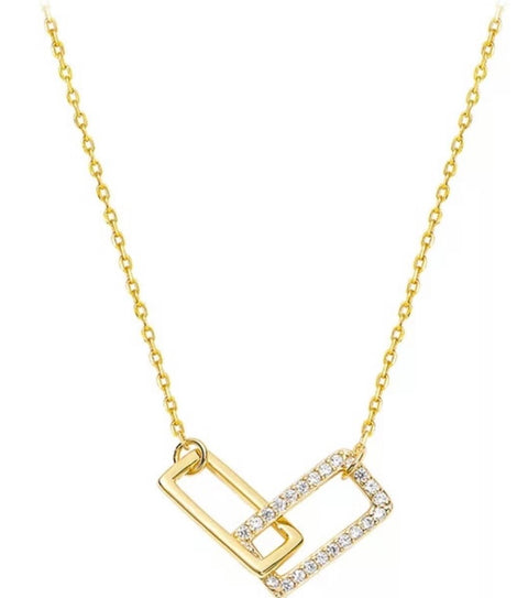 Silver Link Necklace - www.sparklingjewellery.com