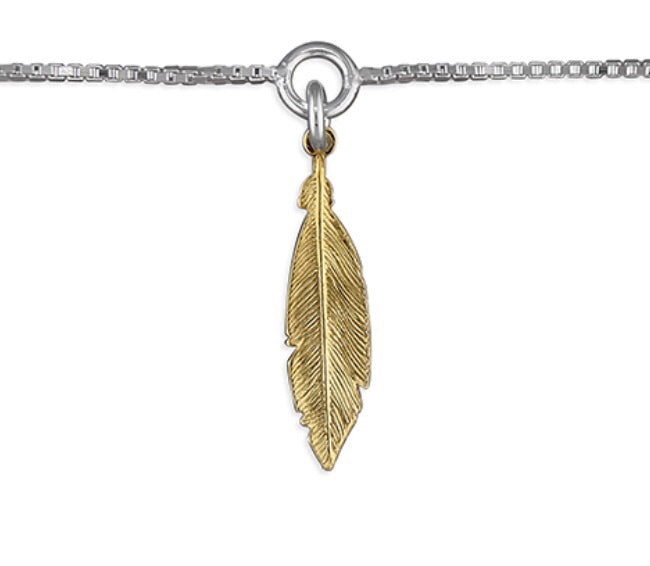 Feather from Heaven Ankle Chain Sterling Silver - www.sparklingjewellery.com