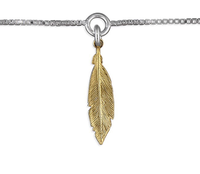 Feather from Heaven Ankle Chain Sterling Silver - www.sparklingjewellery.com