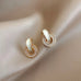 European Style Gold Polo Earrings - www.sparklingjewellery.com