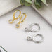 Cute Clear Huggie Earrings - www.sparklingjewellery.com