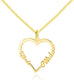 Heart Name Necklace with Two Names - www.sparklingjewellery.com