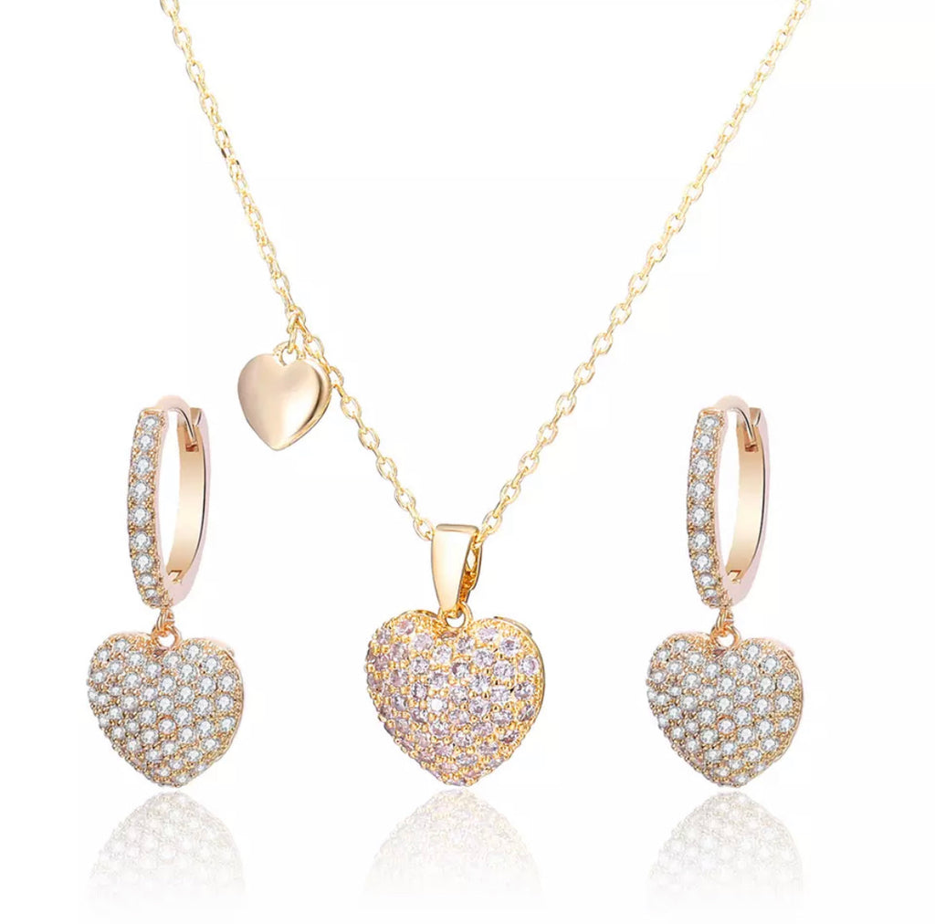 Heart Jewellery Set - www.sparklingjewellery.com
