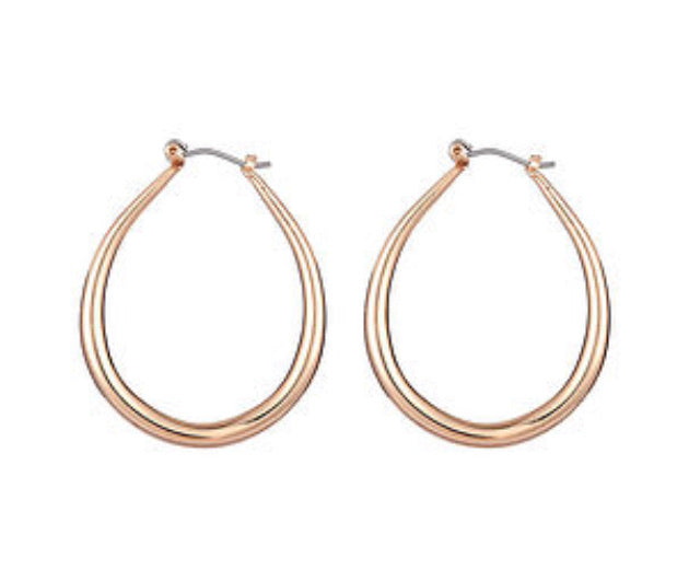 Gold Geometric Hoop Earrings - www.sparklingjewellery.com