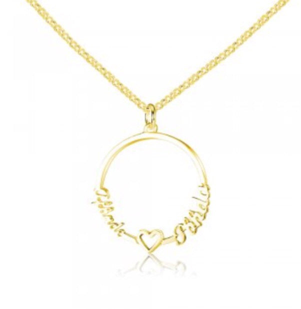 Karma Circle Name Necklace - www.sparklingjewellery.com