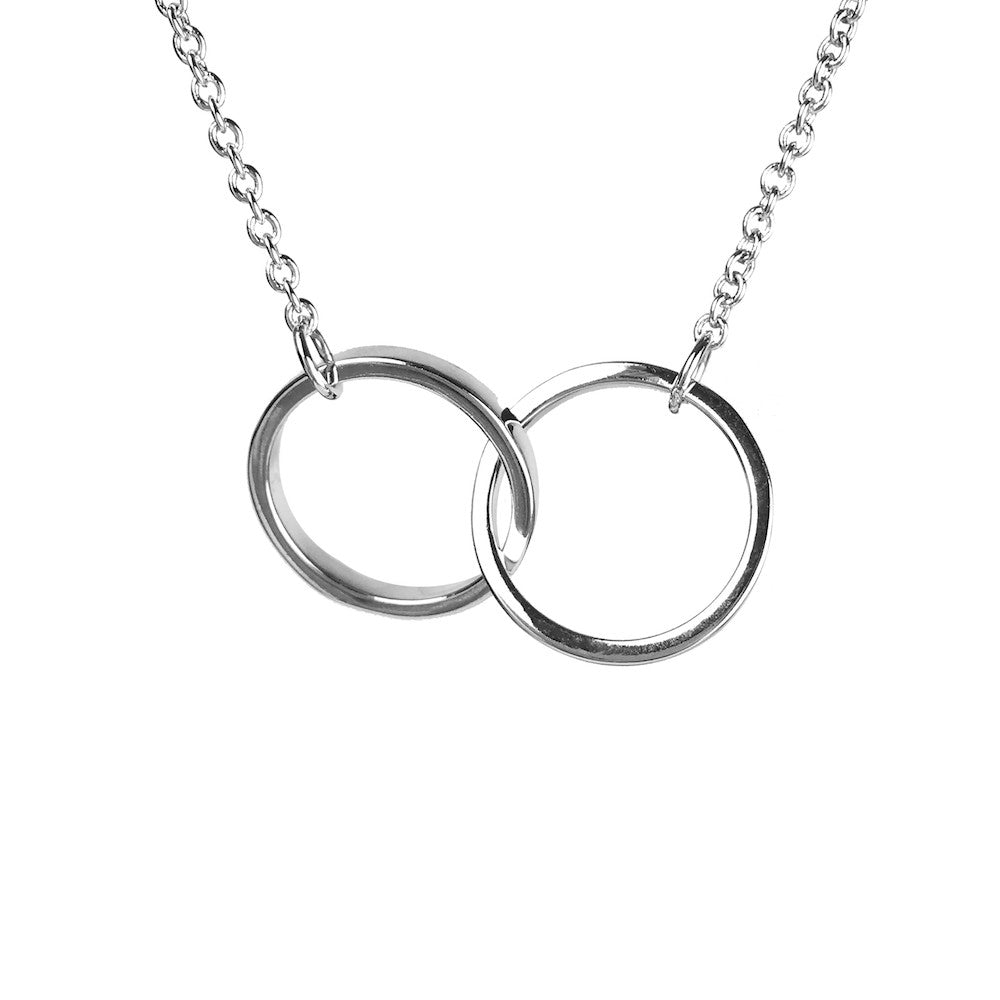 Kismet Karma Circle Link Necklace Silver - www.sparklingjewellery.com