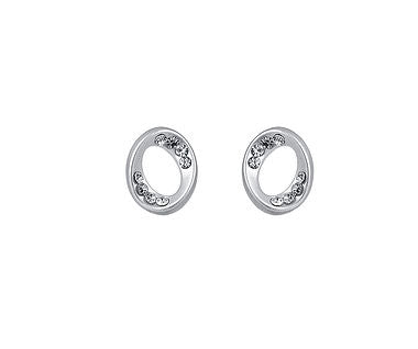 Matt Oval Stud Earrings - www.sparklingjewellery.com