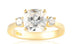 Cushion Cut Trilogy Ring Meghan Markle Gold - www.sparklingjewellery.com