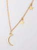 Gold Moon and Star Necklace - www.sparklingjewellery.com