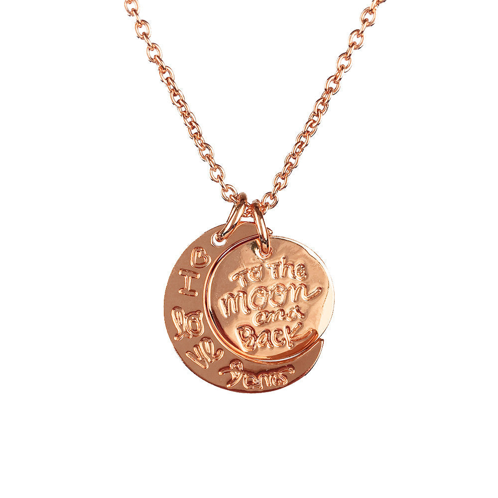 Love You to the Moon and Back Necklace www.sparklingjewellery