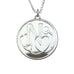 Alphabet Initial Coin Necklace on a silver chain - www.sparklingjewellery.com