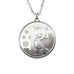 Alphabet Initial Coin Necklace on a silver chain - www.sparklingjewellery.com