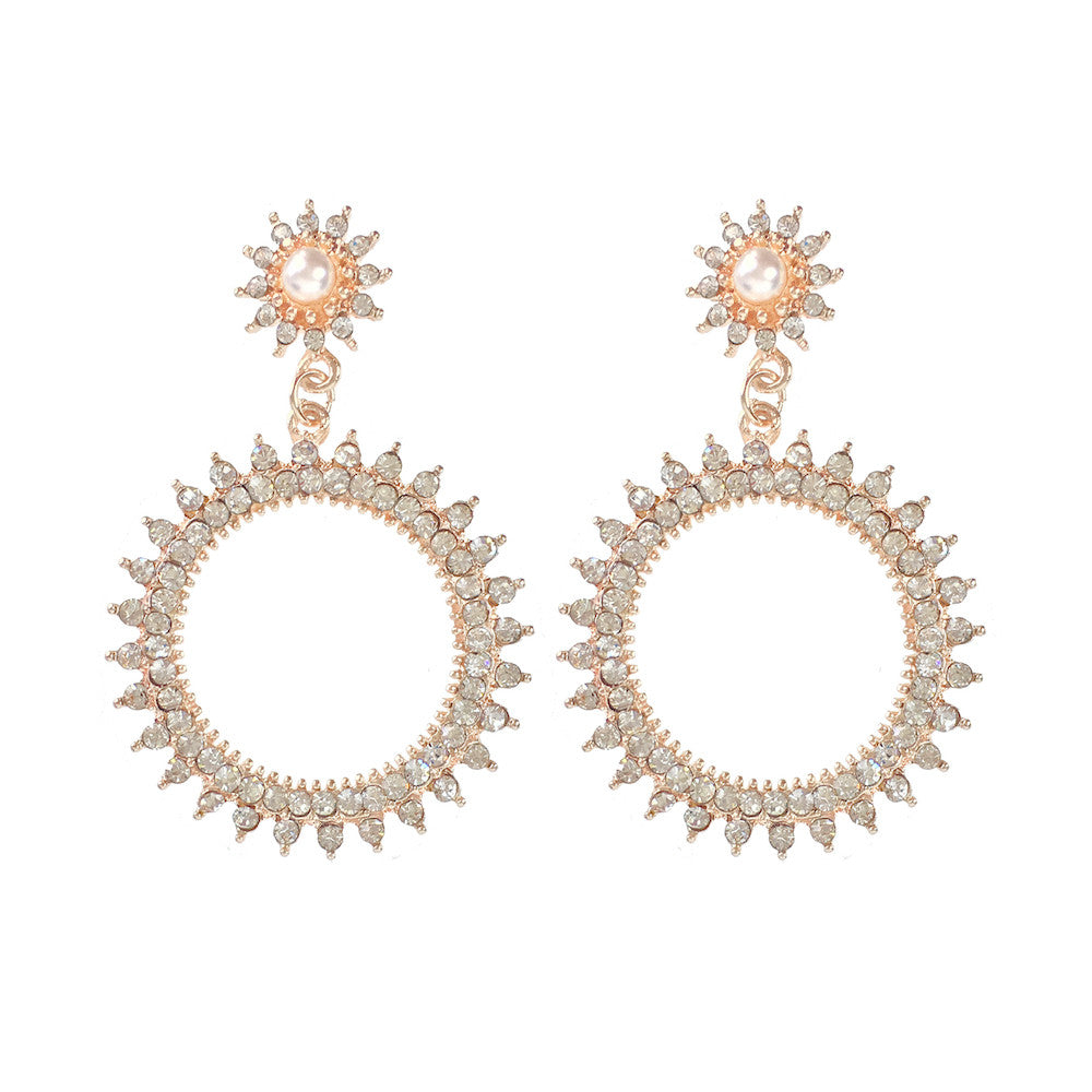 Inidian Summer Pearl and Crystal Earrings - www.sparklingjewellery.com