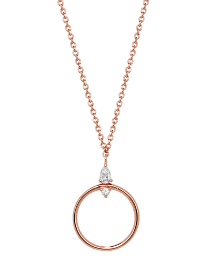 Rose Gold SJ Limited Edition Karma Necklace - www.sparklingjewellery.com