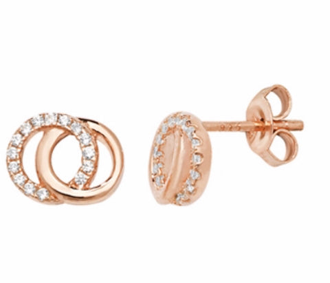 Rose Gold Karma Earrings Limited Edition - www.sparklingjewellery.com