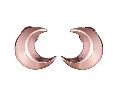Small Moon Earring Studs - www.sparklingjewellery.com