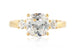 Cushion Cut Trilogy Ring Meghan Markle Gold - www.sparklingjewellery.com