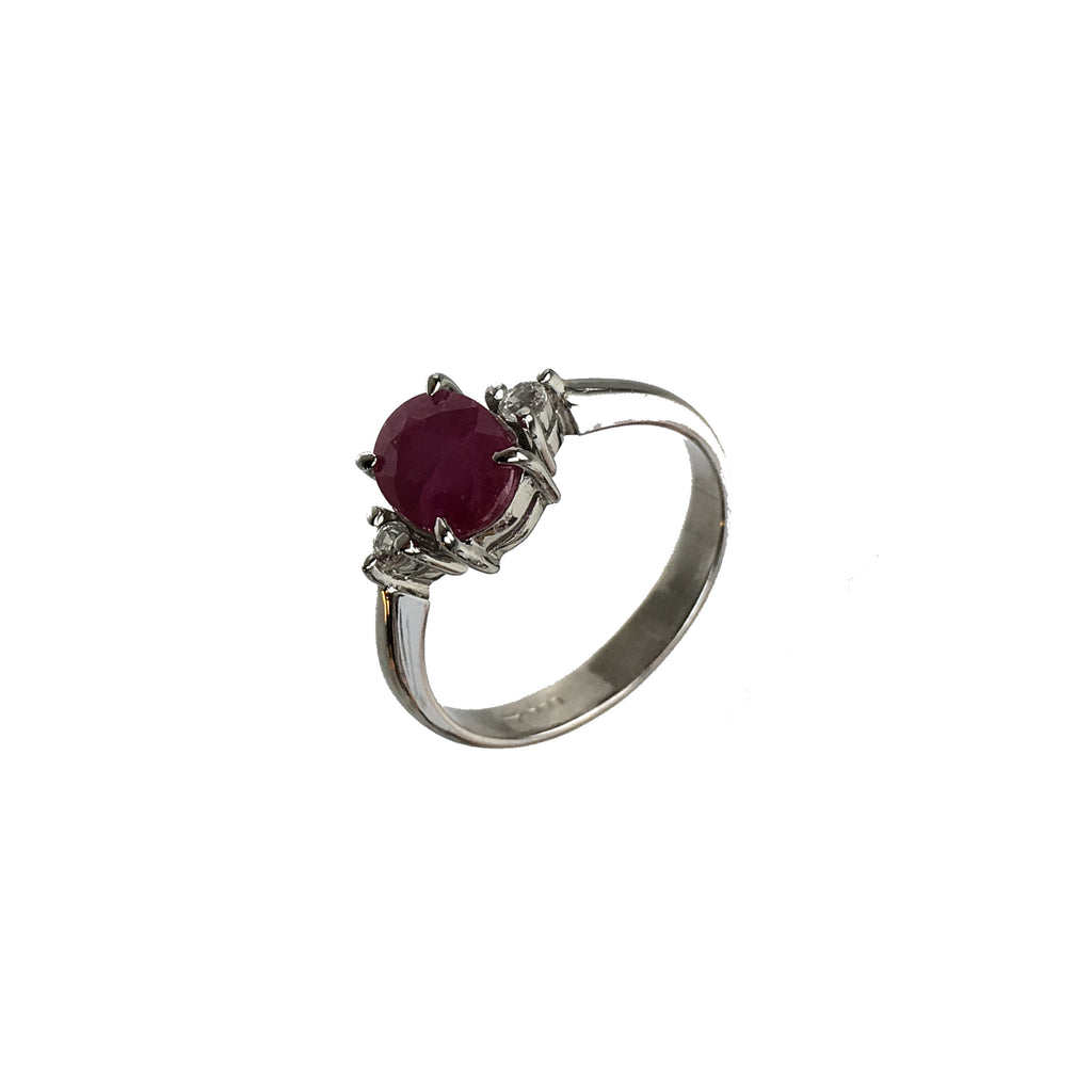 Ruby White Topaz Ring - www.sparklingjewellery.com