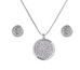 Crystal Disc Pendant and Earring Set - www.sparklingjewellery.com