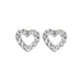 Sterling Silver Sparkly Heart Earrings - www.sparklingjewellery.com