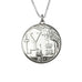 Alphabet Initial Coin Necklace on a silver chain - www.sparklingjewellery.com